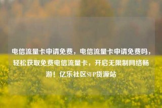 电信流量卡申请免费，电信流量卡申请免费吗，轻松获取免费电信流量卡，开启无限制网络畅游！亿乐社区SUP货源站