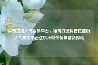 抖音直播人气自助平台，如何打造抖音直播的人气自助平台亿乐社区低价自营货源站