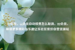 QQ会员，qq会员自动续费怎么取消，QQ会员，解锁更多精彩与乐趣亿乐社区低价自营货源站