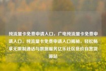 纯流量卡免费申请入口，广电纯流量卡免费申请入口，纯流量卡免费申请入口揭秘，轻松畅享无限制通话与数据服务亿乐社区低价自营货源站