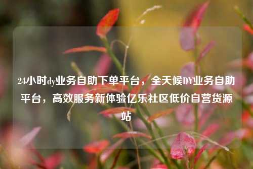 24小时dy业务自助下单平台，全天候DY业务自助平台，高效服务新体验亿乐社区低价自营货源站  第1张