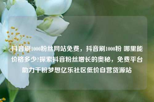 抖音刷1000粉丝网站免费，抖音刷1000粉 哪里能价格多少?探索抖音粉丝增长的奥秘	，免费平台助力千粉梦想亿乐社区低价自营货源站  第1张