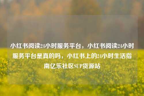 小红书阅读24小时服务平台，小红书阅读24小时服务平台是真的吗，小红书上的24小时生活指南亿乐社区SUP货源站  第1张