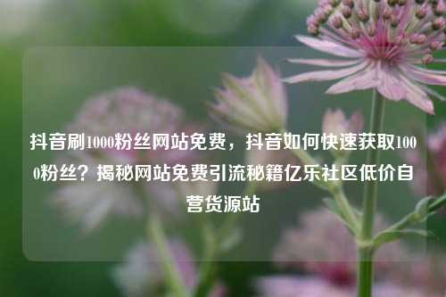 抖音刷1000粉丝网站免费	，抖音如何快速获取1000粉丝？揭秘网站免费引流秘籍亿乐社区低价自营货源站  第1张