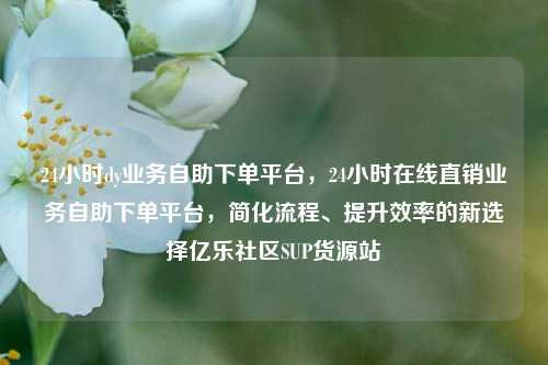 24小时dy业务自助下单平台	，24小时在线直销业务自助下单平台，简化流程、提升效率的新选择亿乐社区SUP货源站  第1张