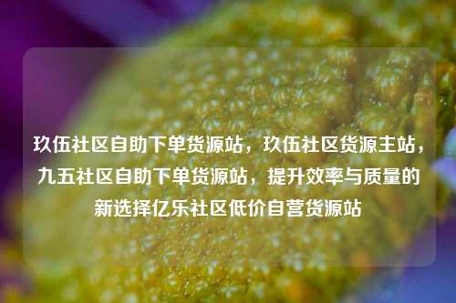 玖伍社区自助下单货源站，玖伍社区货源主站	，九五社区自助下单货源站，提升效率与质量的新选择亿乐社区低价自营货源站  第1张