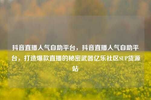 抖音直播人气自助平台	，抖音直播人气自助平台，打造爆款直播的秘密武器亿乐社区SUP货源站  第1张
