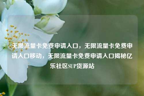 无限流量卡免费申请入口，无限流量卡免费申请入口移动，无限流量卡免费申请入口揭秘亿乐社区SUP货源站  第1张