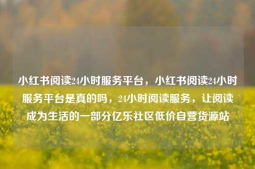 小红书阅读24小时服务平台	，小红书阅读24小时服务平台是真的吗，24小时阅读服务，让阅读成为生活的一部分亿乐社区低价自营货源站  第1张